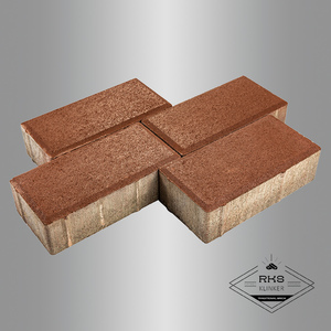 Тротуарная плитка BRAER, Прямоугольник, Красный, 200х100 мм