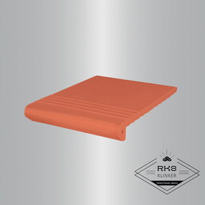 Клинкерная ступень античная рифленая, 01 Ruby red, 330x245x16