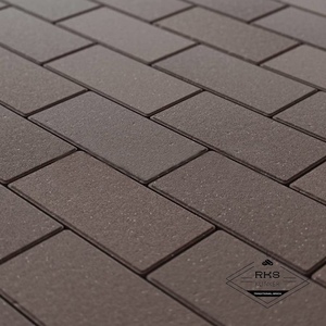 Брусчатка, 200х100х40мм, Тёмно-коричневая (верхний прокрас, минифаска)