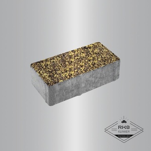 Тротуарная плитка ПРЯМОУГОЛЬНИК - Б.2.П.6, Листопад гранит, Янтарь