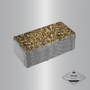 Тротуарная плитка ПРЯМОУГОЛЬНИК - Б.5.П.8, Листопад гладкий, Янтарь