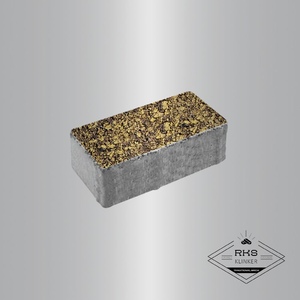 Тротуарная плитка ПРЯМОУГОЛЬНИК - Б.5.П.8, Листопад гранит, Янтарь