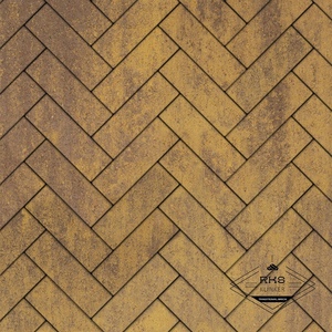 Тротуарная плитка ПРЯМОУГОЛЬНИК - Б.8.П.8, Листопад гладкий, Янтарь