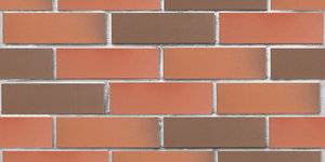Клинкерный кирпич ЛСР Ноттингем красный флеш, гладкий 0,7НФ на белом шве