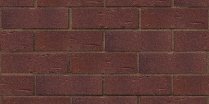 Клинкерный кирпич ЛСР Порту тёмно-красный с бордовым песком, 0,7 НФ на коричневом шве