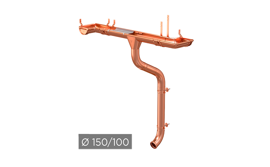 Водосточная система AQUASYSTEM 150/100 мм медь в Симферополе