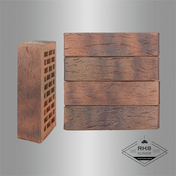 Кирпич облицовочный ЛСР, Ореховый флэш, Рустик, 1НФ в Симферополе