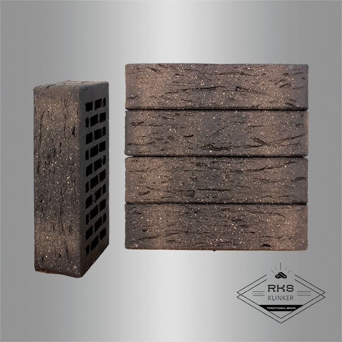 Кирпич облицовочный ЛСР, Графитовый с посыпкой, Рустик, 1НФ в Симферополе