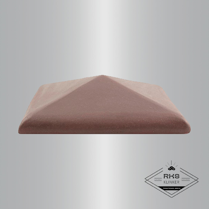 Клинкерный колпак на столб ZG Clinker, С42 425х425 мм, вишнёвый в Симферополе
