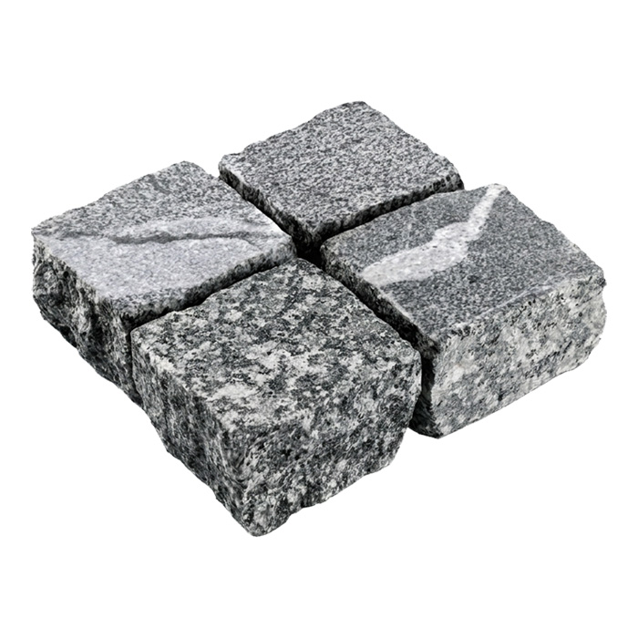 Гранитная брусчатка Snow Obsidian, Пиленая, 100x100 мм в Симферополе