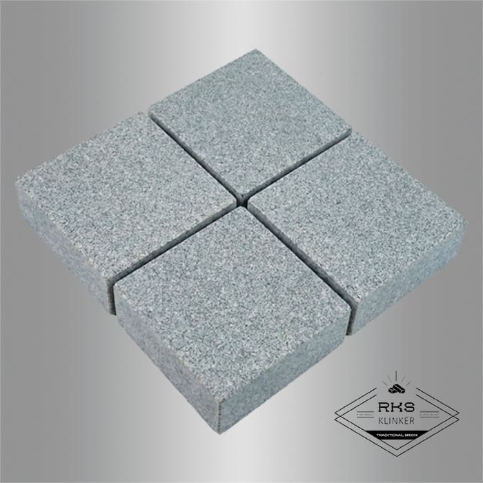 Гранитная брусчатка RKS SLATE Сильвер Пёрл, пиленая 100х100 мм в Симферополе