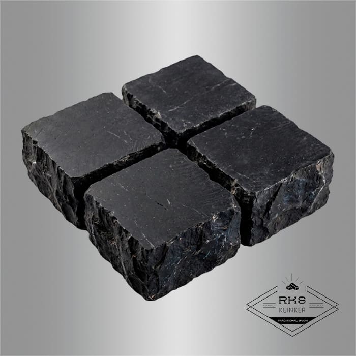 Брусчатка из известняка RKS Slate Belgian Black 100x100x40 мм в Симферополе