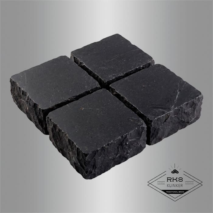 Брусчатка из известняка RKS Slate Belgian Black 100x100x30 мм в Симферополе