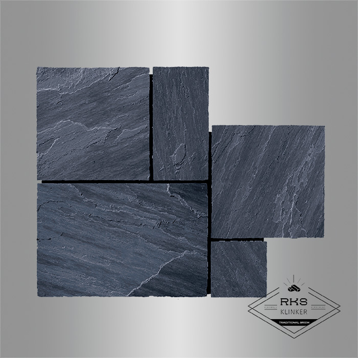 Мозаика из камня известняк RKS SLATE Belgian Black в Симферополе