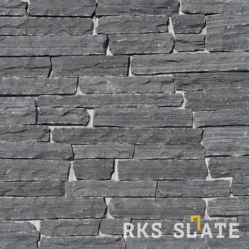 Фасадный облицовочный камень Monsoon Black Quartz Strips в Симферополе