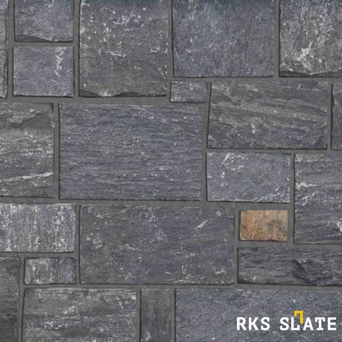 Фасадный облицовочный камень Black Slate Castle в Симферополе