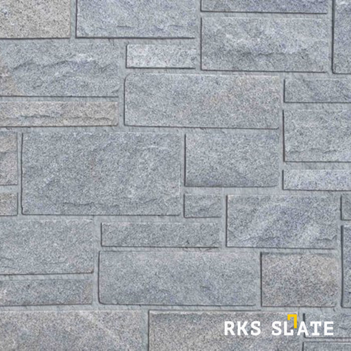 Фасадный облицовочный камень Grey Quartz Castle в Симферополе