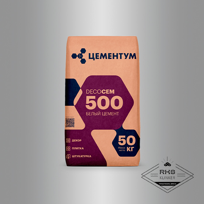 Цемент белый ЦЕМЕНТУМ DecoCEM 500, 50 кг в Симферополе
