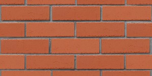 Клинкерный кирпич ЛСР Кембридж красный, винтаж, 0,7НФ на сером шве