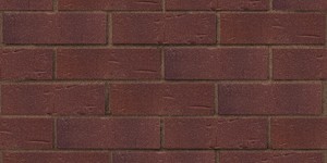Клинкерный кирпич ЛСР Порту тёмно-красный с бордовым песком, 0,7 НФ на коричневом шве