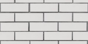 Клинкерный кирпич ЛСР Вернамо белый, гладкий, 0,7 НФ на сером шве