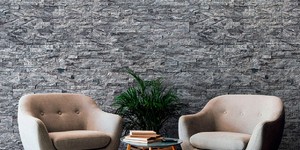 Камень для стен интерьера купить 3D панели Мрамор RKS Slate Woody Grey Classic фото после ремонта (4)