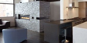 Каменный камин черный купить 3D панели RKS SLATE Сланец Black Slate Modern (2)