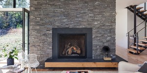 Каменный камин черный купить 3D панели RKS SLATE Сланец Black Slate Modern (4)