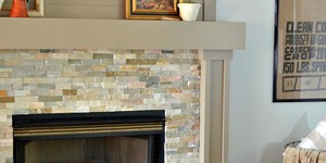 Камень для облицовки камина 3D панели Сланец Beige Slate от бренда RKS SLATE легкий монтаж (1)