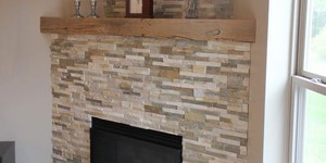 Камень для облицовки камина 3D панели Сланец Beige Slate от бренда RKS SLATE легкий монтаж (3)