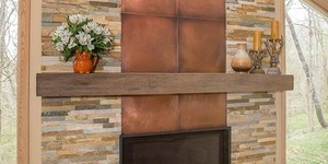 Камень для облицовки камина 3D панели Сланец Beige Slate от бренда RKS SLATE легкий монтаж (4)