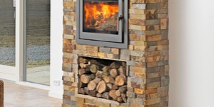Камин облицованный камнем заказать 3D панели RKS SLATE Сланец Dark Multicolor Modern (1)