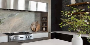 Каменная мозаика для фартука кухни 3D панели RKS SLATE Кварцит Silver Grey Classic Z купить (3)