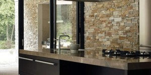 Каменный фартук на кухне фото 3D панели RKS SLATE Кварцит Multi Quartz Country заказать (1)