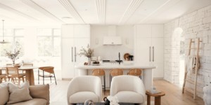 Стены на кухне из белого камня натурального 3D панели RKS SLATE Песчаник White Sandstone Country заказать с доставкой (2)