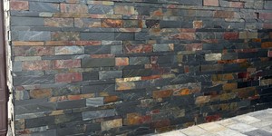 Цоколь из каменной мозаики купить 3D панели RKS SLATE Сланец Jack Multi Natural (1)