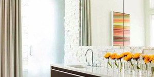 Белый камень для стен в ванной компанте 3D панели RKS SLATE Кварцит White Quartz Classic