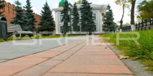 Тротуарная плитка БРАЕР Старый Город Ландхаус серый и техас - Кремль. Тула (4)